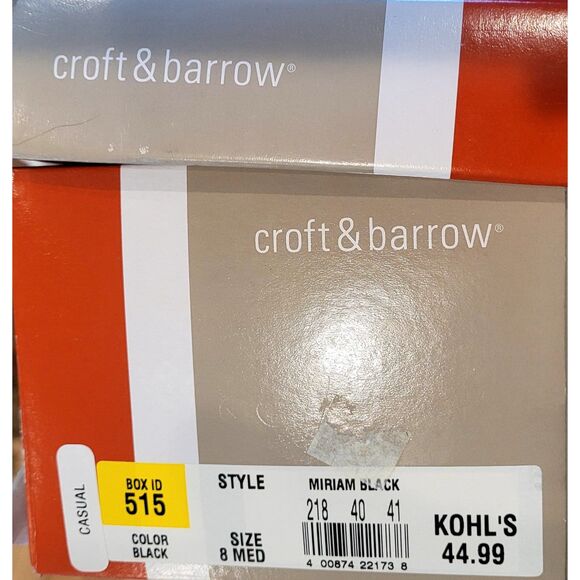 Croft & Barrow Loafer Black Casual Miriam Women Leather Slip on Driving Shoe 8 - Picture 8 of 8